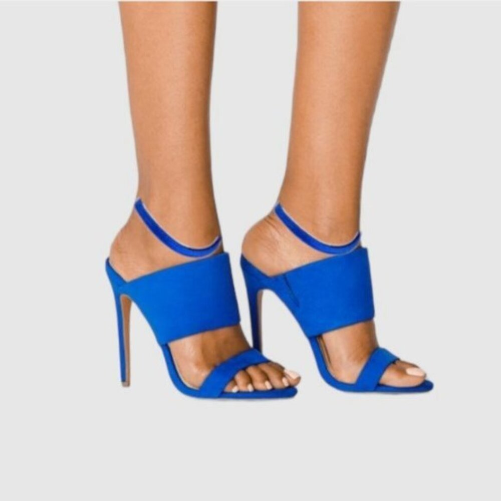 Vintage Electric Blue Zara Stilleto Mules- Rare- Size 38Euro